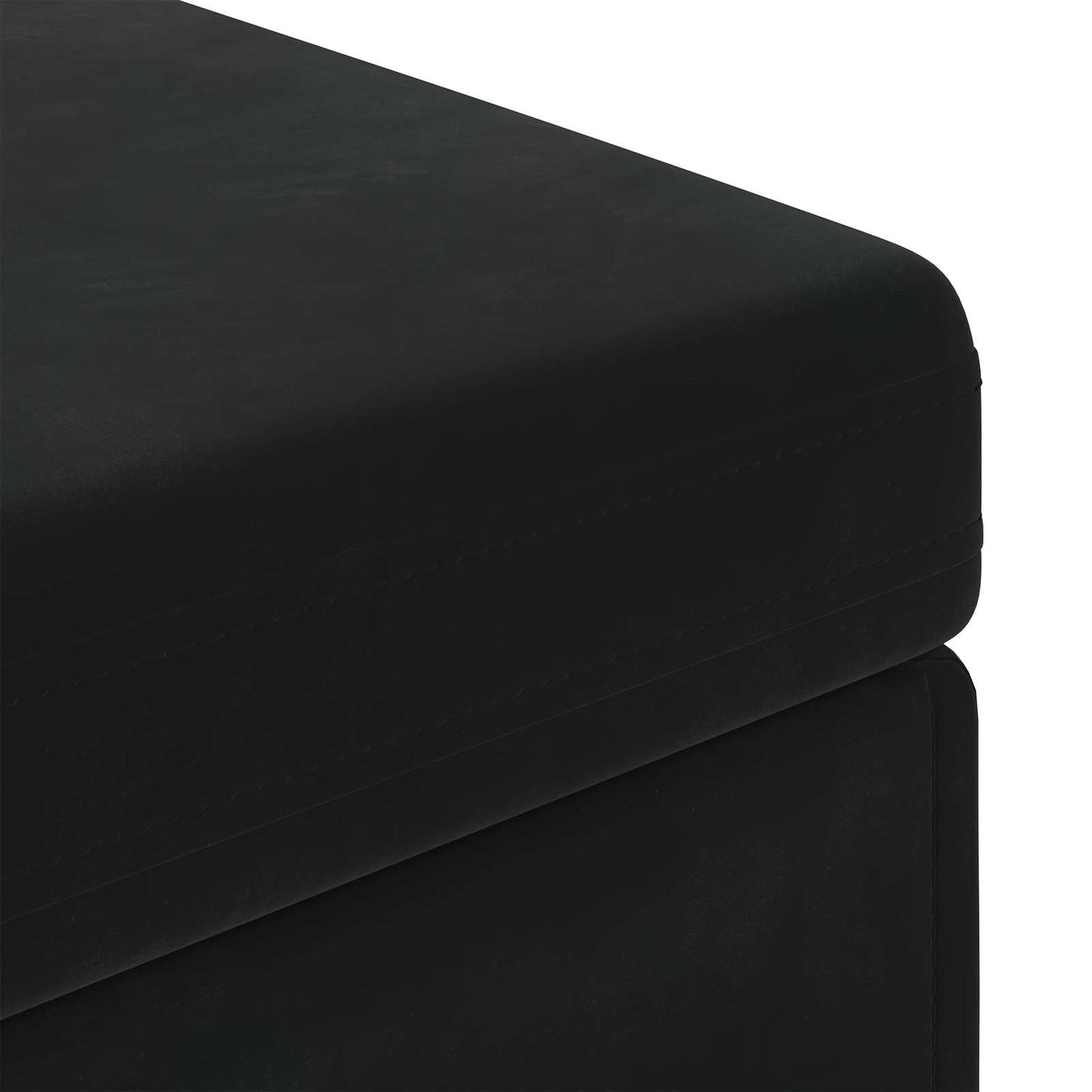Hocker Schwarz 101 x 41 x 40 cm Samt und Engineering Holz