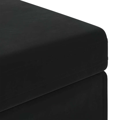 Hocker Schwarz 101 x 41 x 40 cm Samt und Engineering Holz