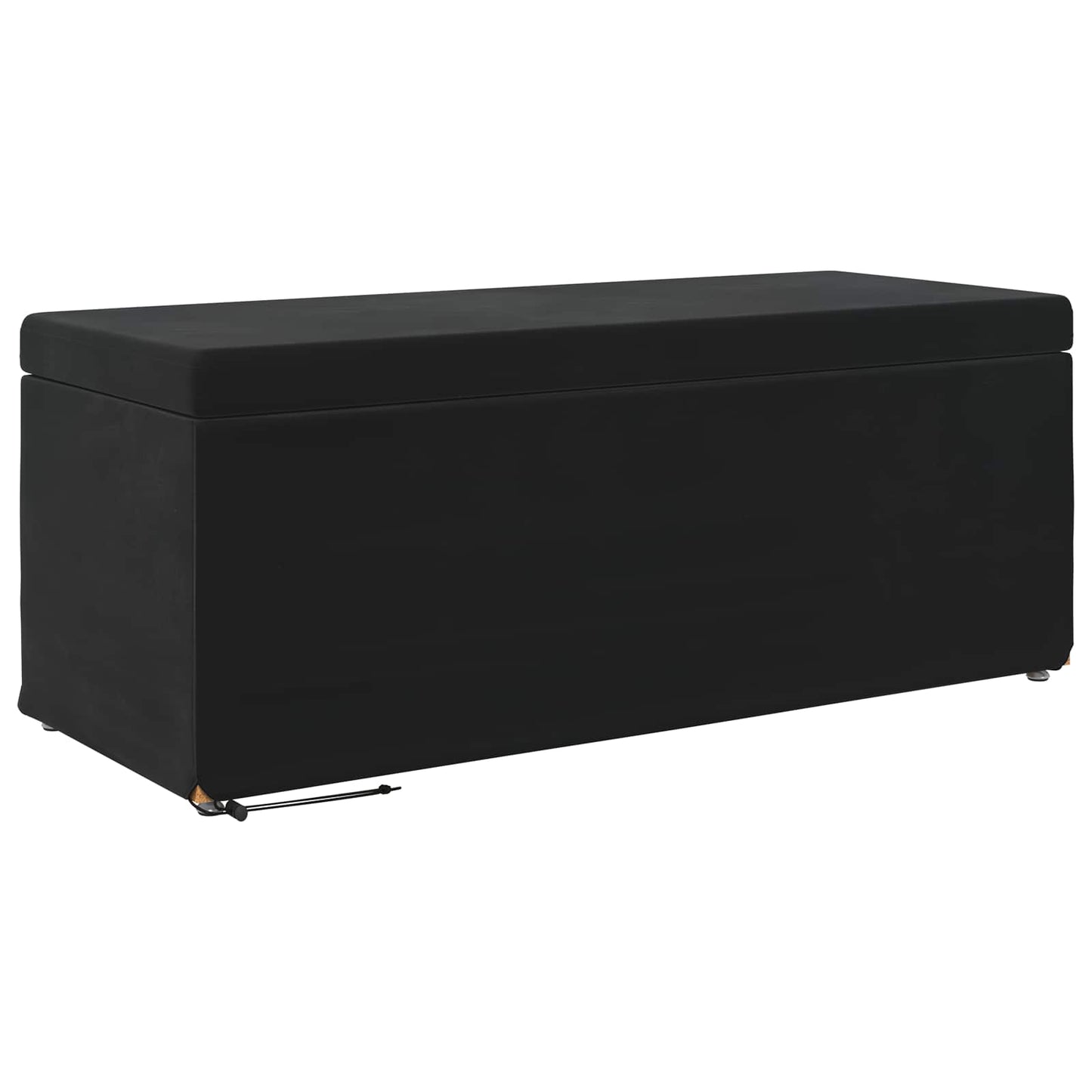 Hocker Schwarz 101 x 41 x 40 cm Samt und Engineering Holz