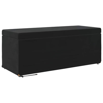 Hocker Schwarz 101 x 41 x 40 cm Samt und Engineering Holz