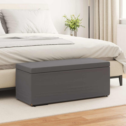 Hocker Grau 101 x 41 x 40 cm Kunstleder und Engineering Holz