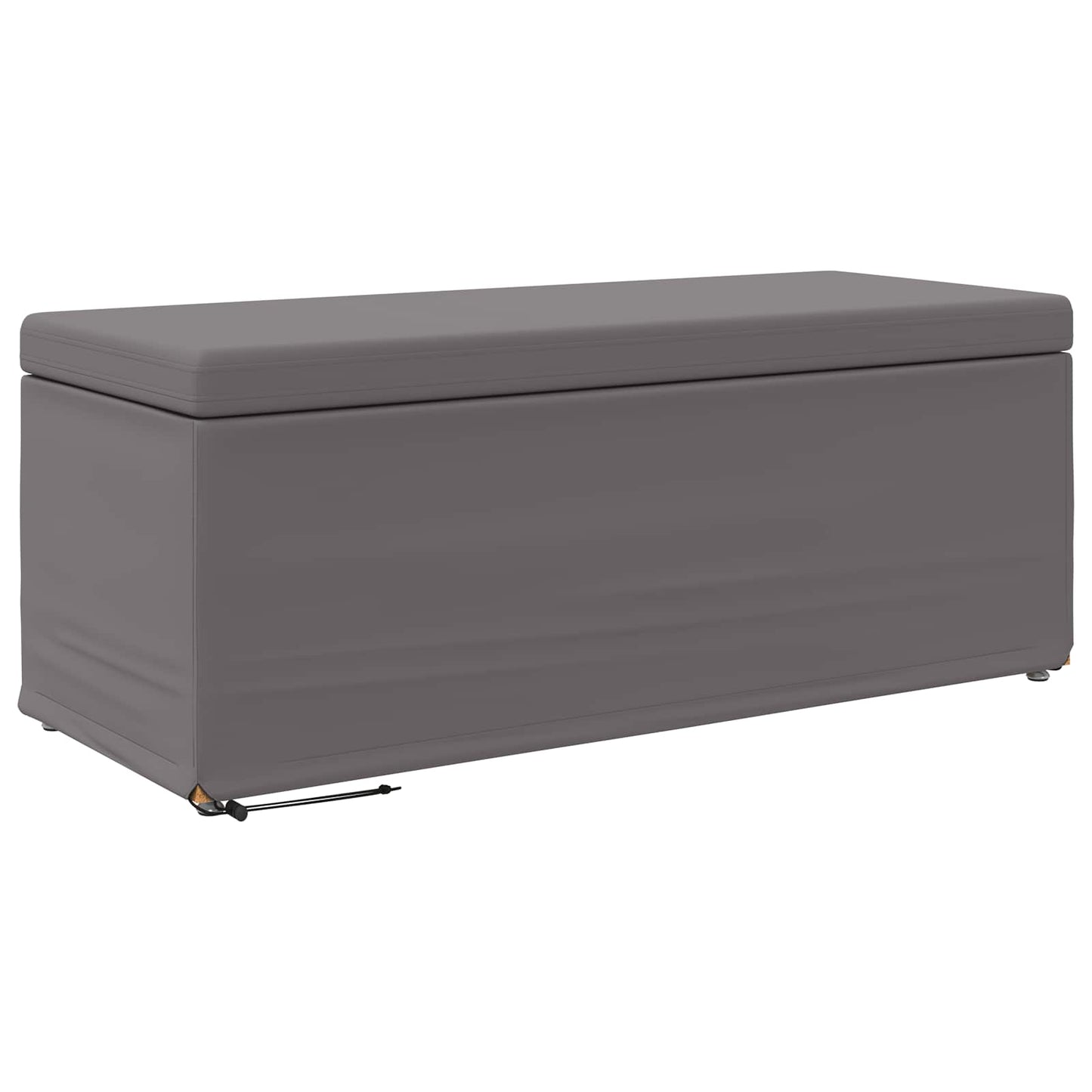 Hocker Grau 101 x 41 x 40 cm Kunstleder und Engineering Holz