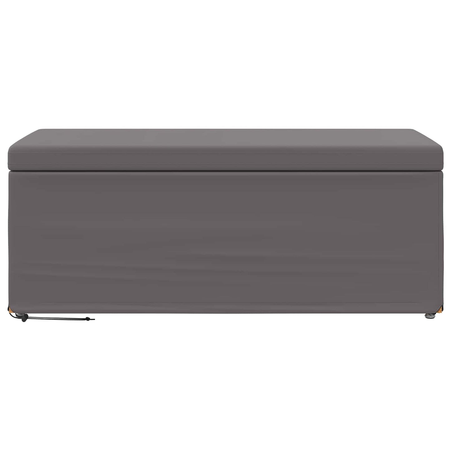 Hocker Grau 101 x 41 x 40 cm Kunstleder und Engineering Holz