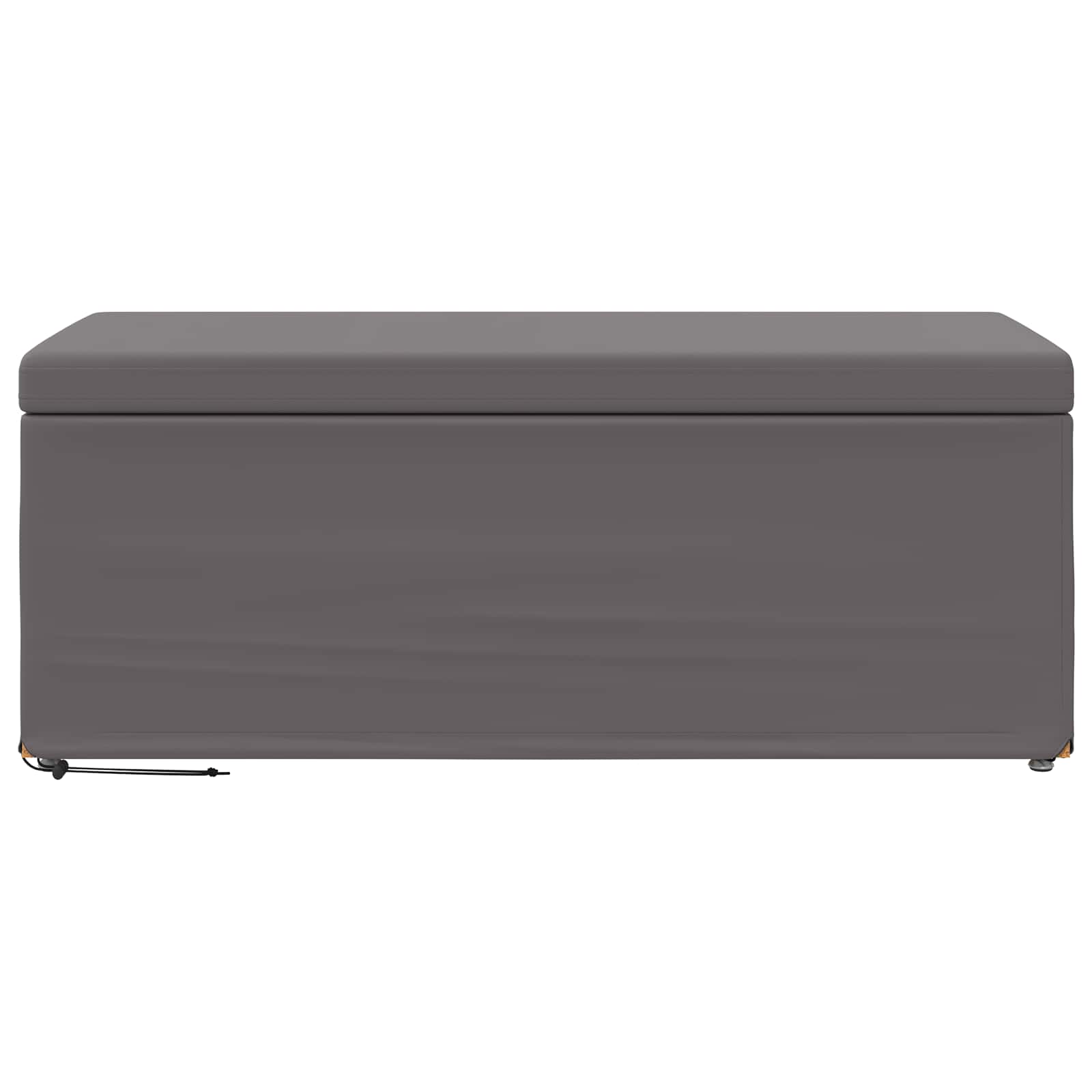 Hocker Grau 101 x 41 x 40 cm Kunstleder und Engineering Holz