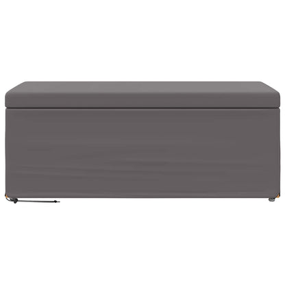 Hocker Grau 101 x 41 x 40 cm Kunstleder und Engineering Holz