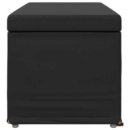 Hocker Schwarz 101 x 41 x 40 cm Kunstleder und Engineering Holz