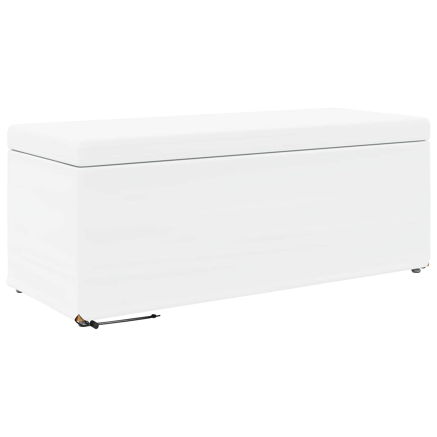 Hocker Weiß 101 x 41 x 40 cm Kunstleder und Engineering Holz