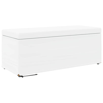 Hocker Weiß 101 x 41 x 40 cm Kunstleder und Engineering Holz