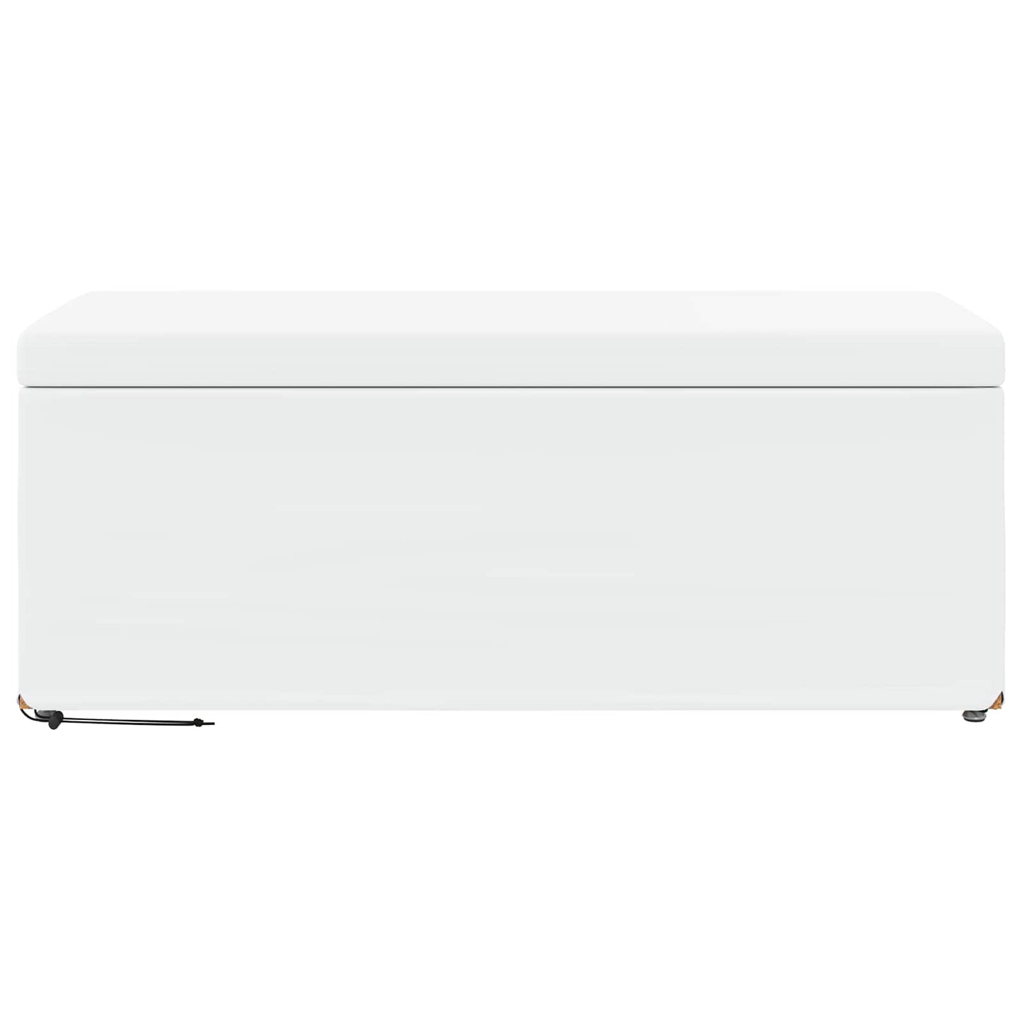 Hocker Weiß 101 x 41 x 40 cm Kunstleder und Engineering Holz