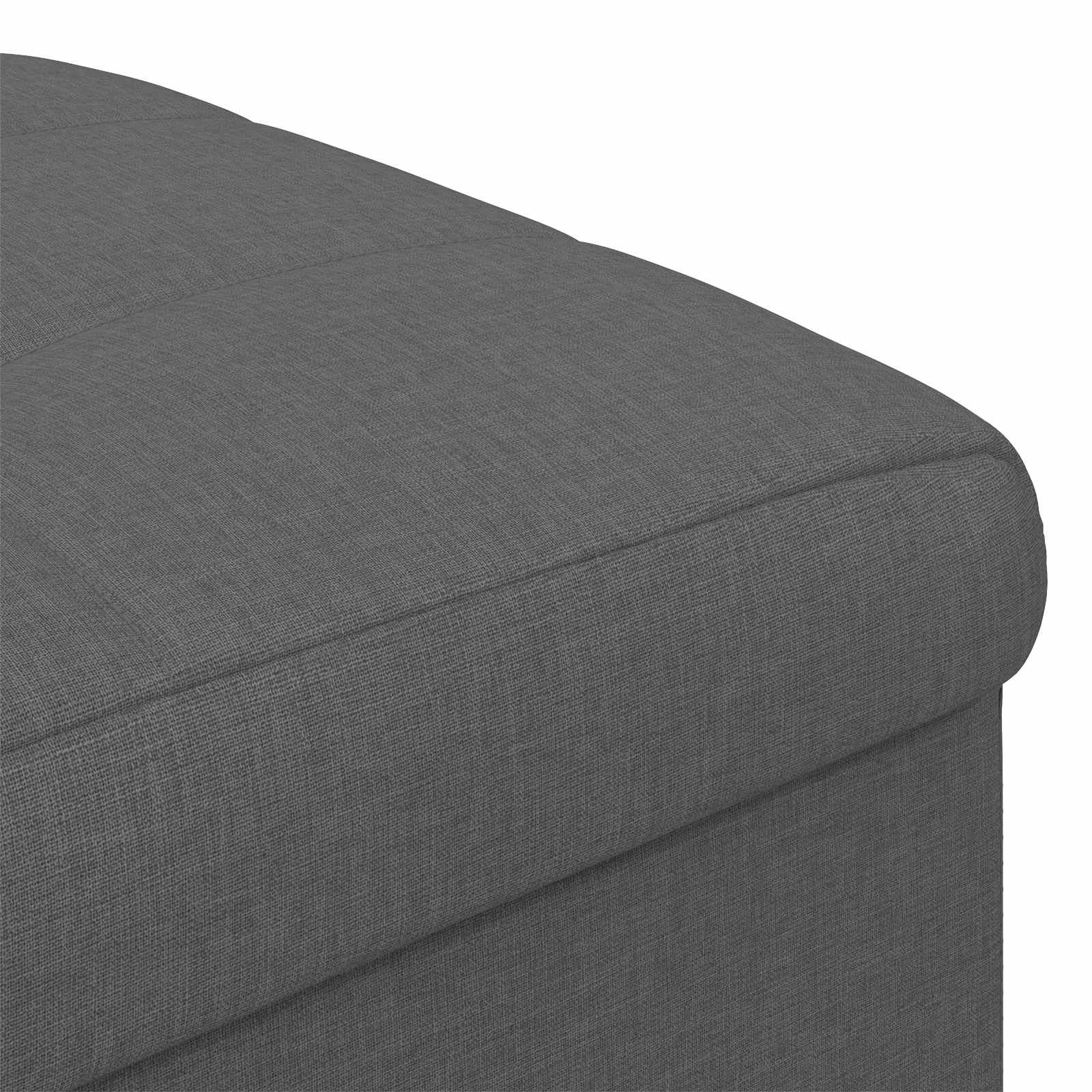 Ottoman mit Stauraum Dunkelgrau 40 x 40 x 45 cm Stoff