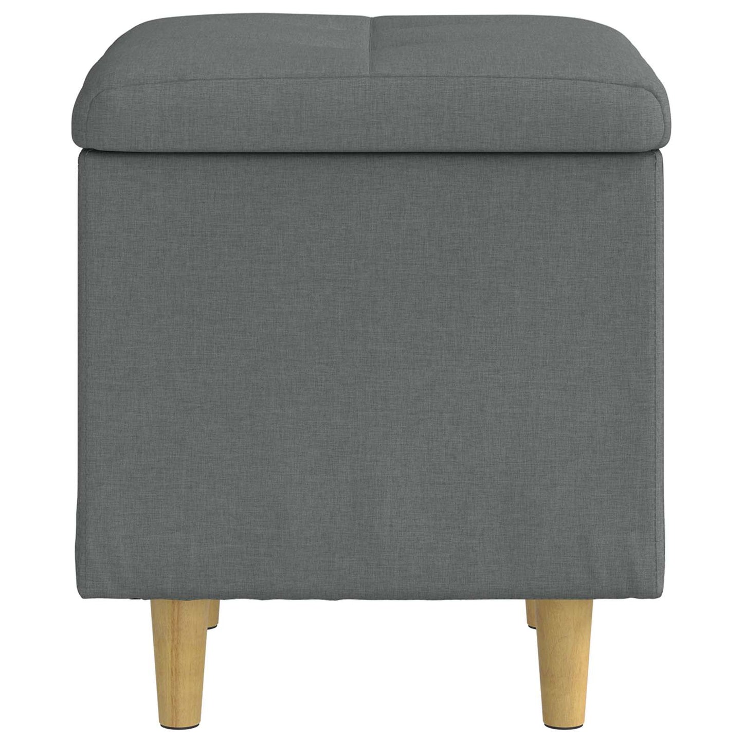 Ottoman mit Stauraum Dunkelgrau 40 x 40 x 45 cm Stoff