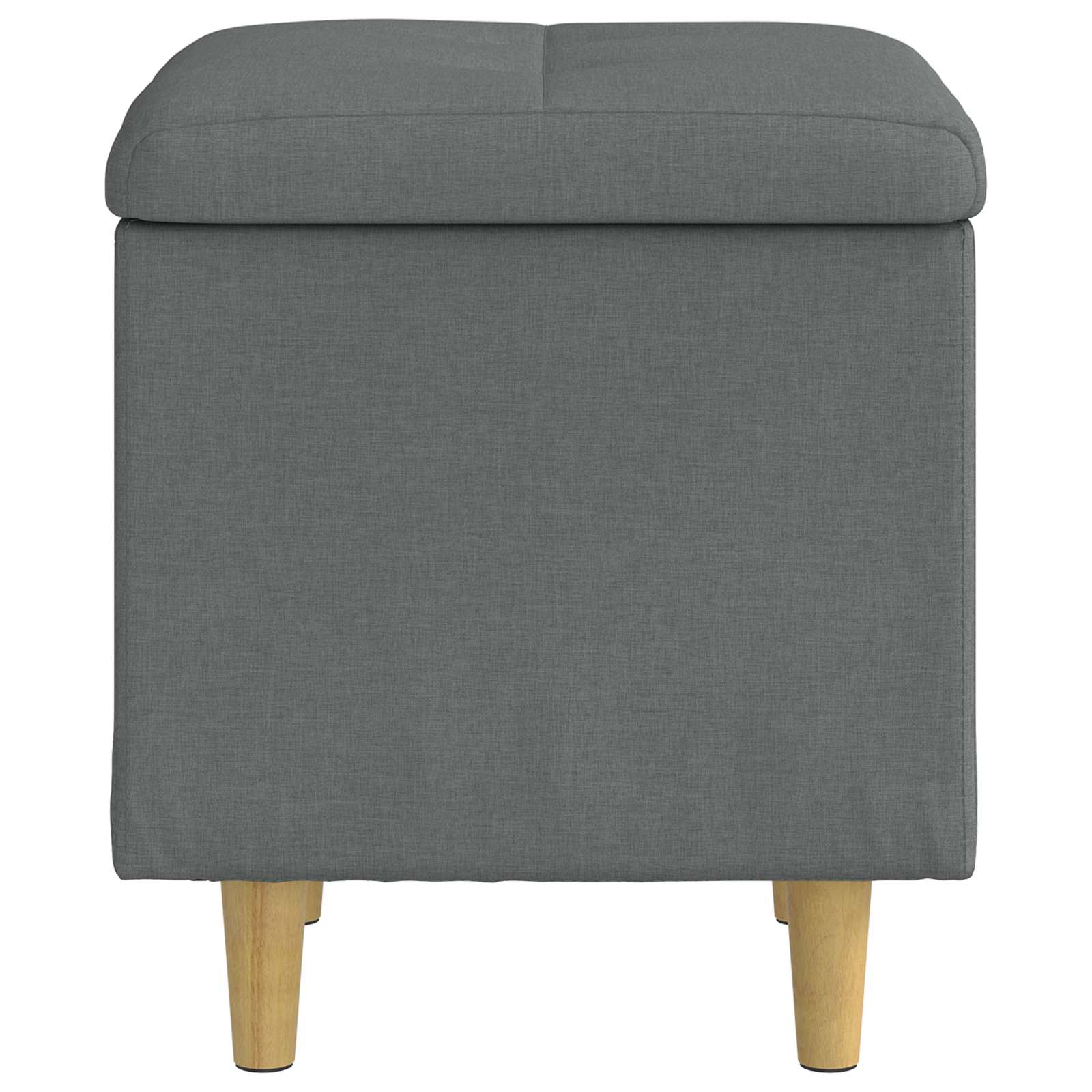 Ottoman mit Stauraum Dunkelgrau 40 x 40 x 45 cm Stoff