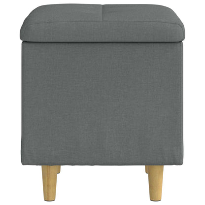 Ottoman mit Stauraum Dunkelgrau 40 x 40 x 45 cm Stoff