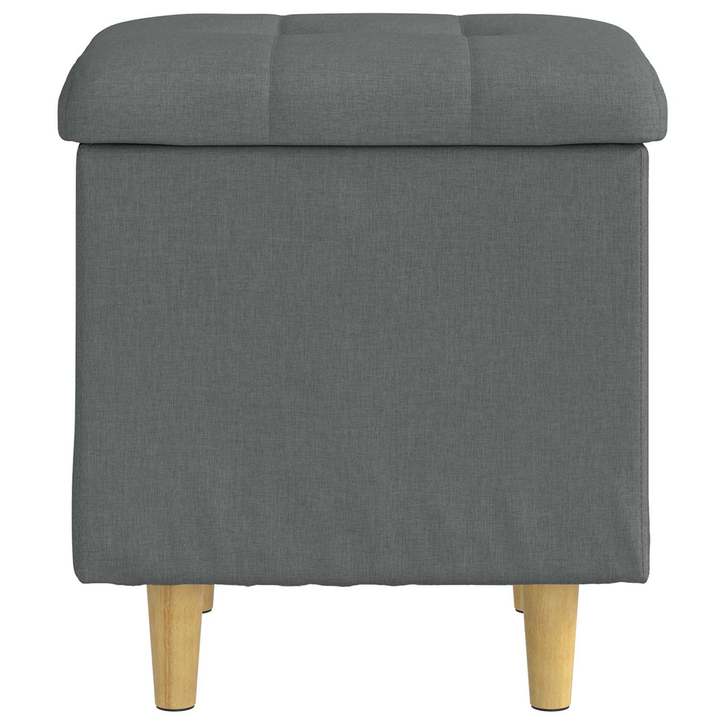Ottoman mit Stauraum Dunkelgrau 40 x 40 x 45 cm Stoff