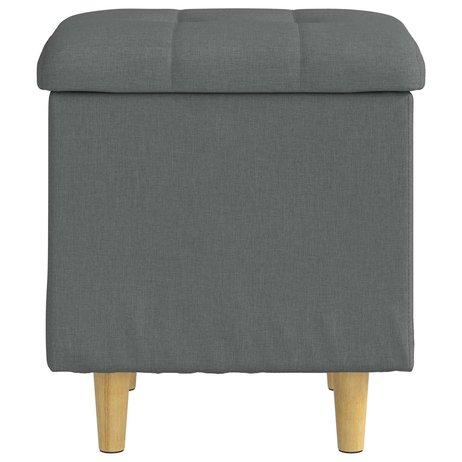 Ottoman mit Stauraum Dunkelgrau 40 x 40 x 45 cm Stoff
