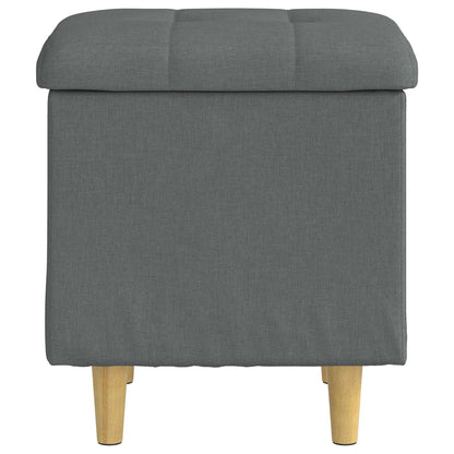 Ottoman mit Stauraum Dunkelgrau 40 x 40 x 45 cm Stoff
