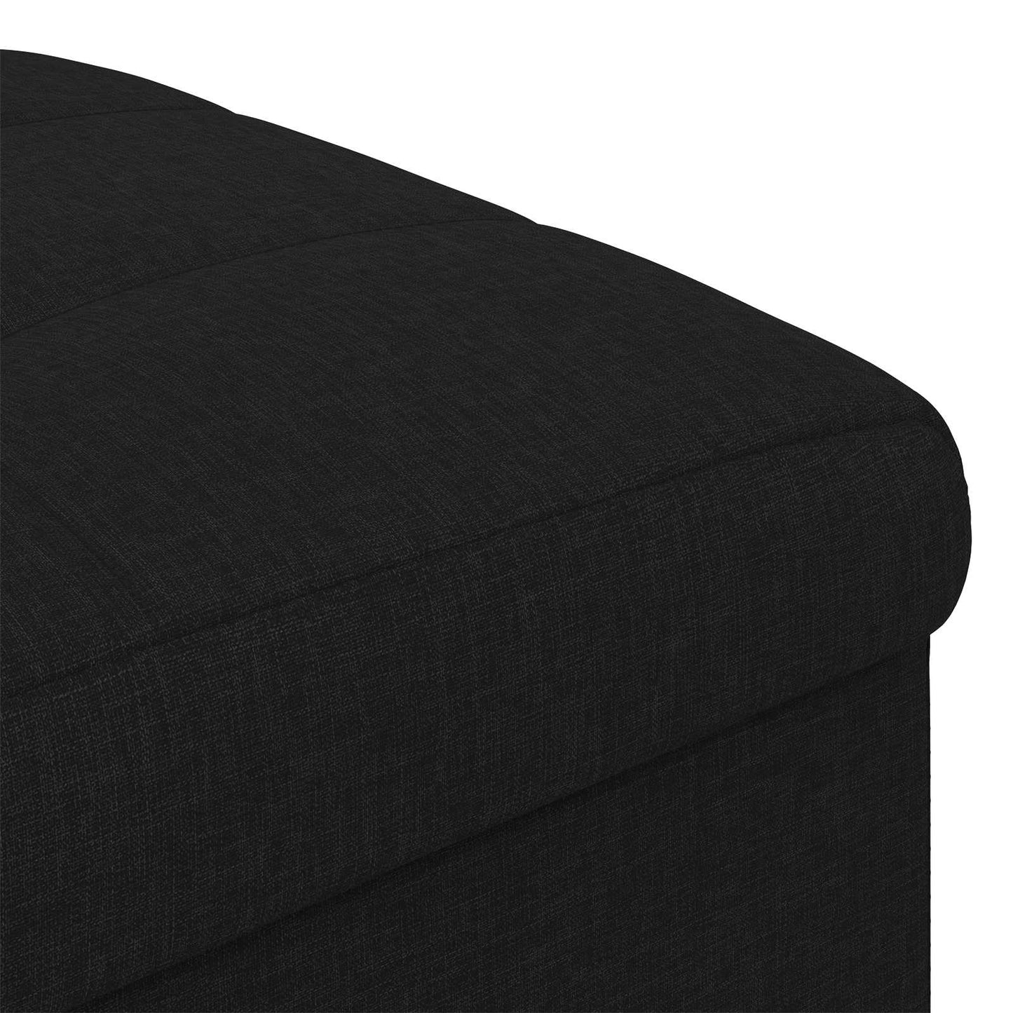 Ottoman mit Stauraum Schwarz 40 x 40 x 45 cm Stoff