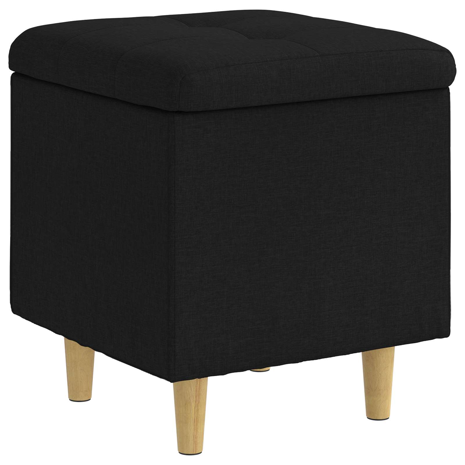 Ottoman mit Stauraum Schwarz 40 x 40 x 45 cm Stoff