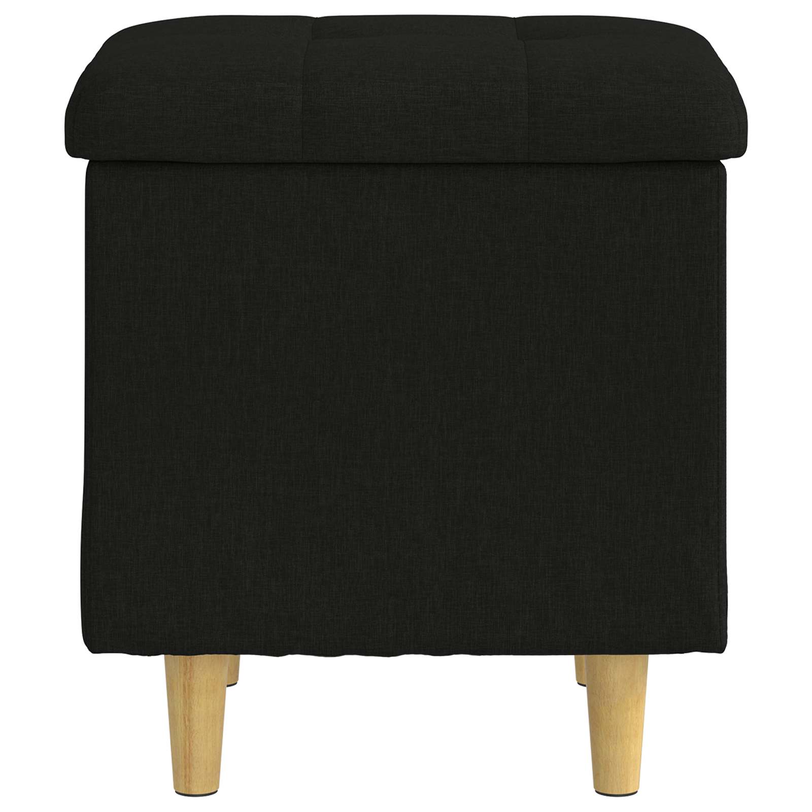 Ottoman mit Stauraum Schwarz 40 x 40 x 45 cm Stoff