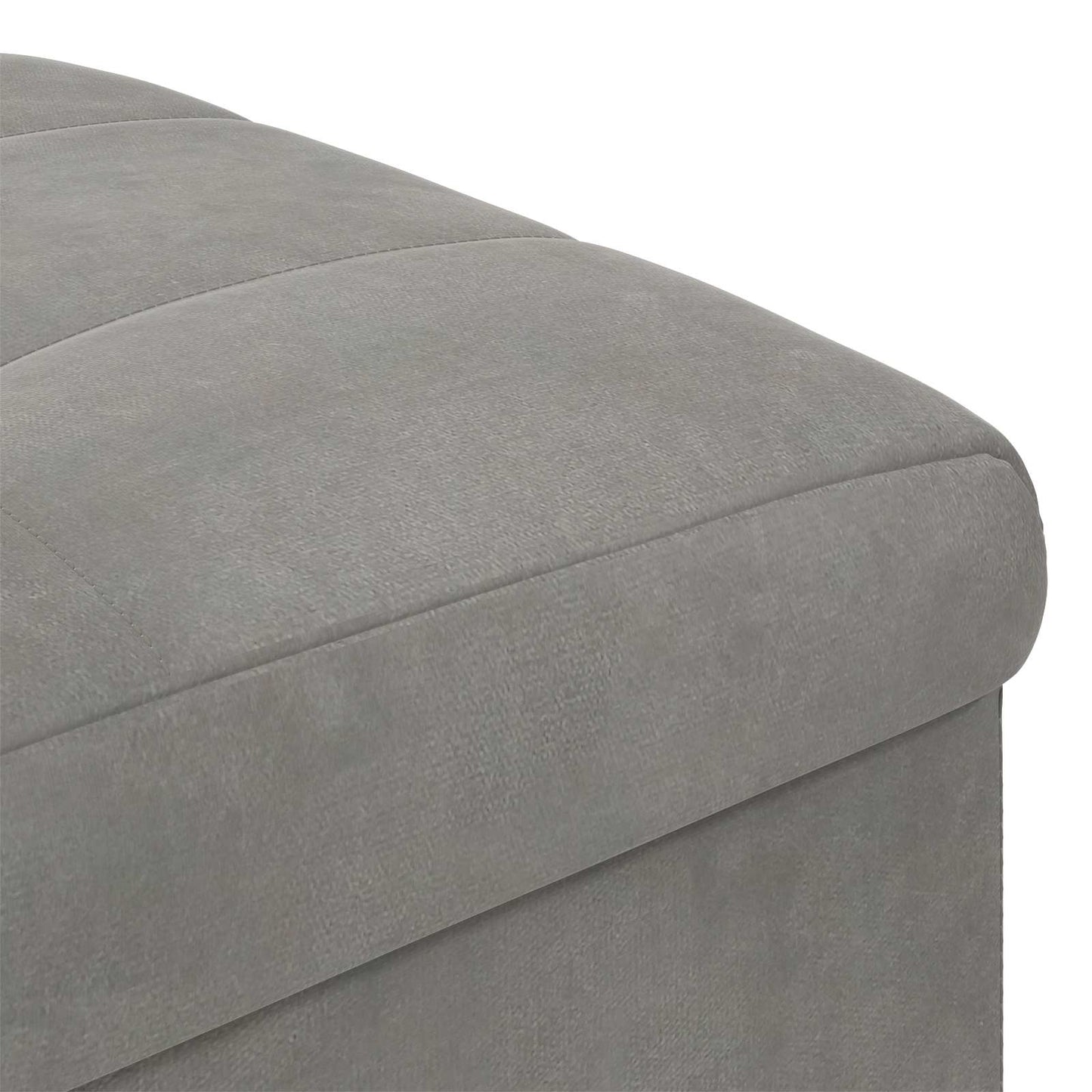 Ottoman mit Stauraum Hellgrau 40 x 40 x 45 cm Samt