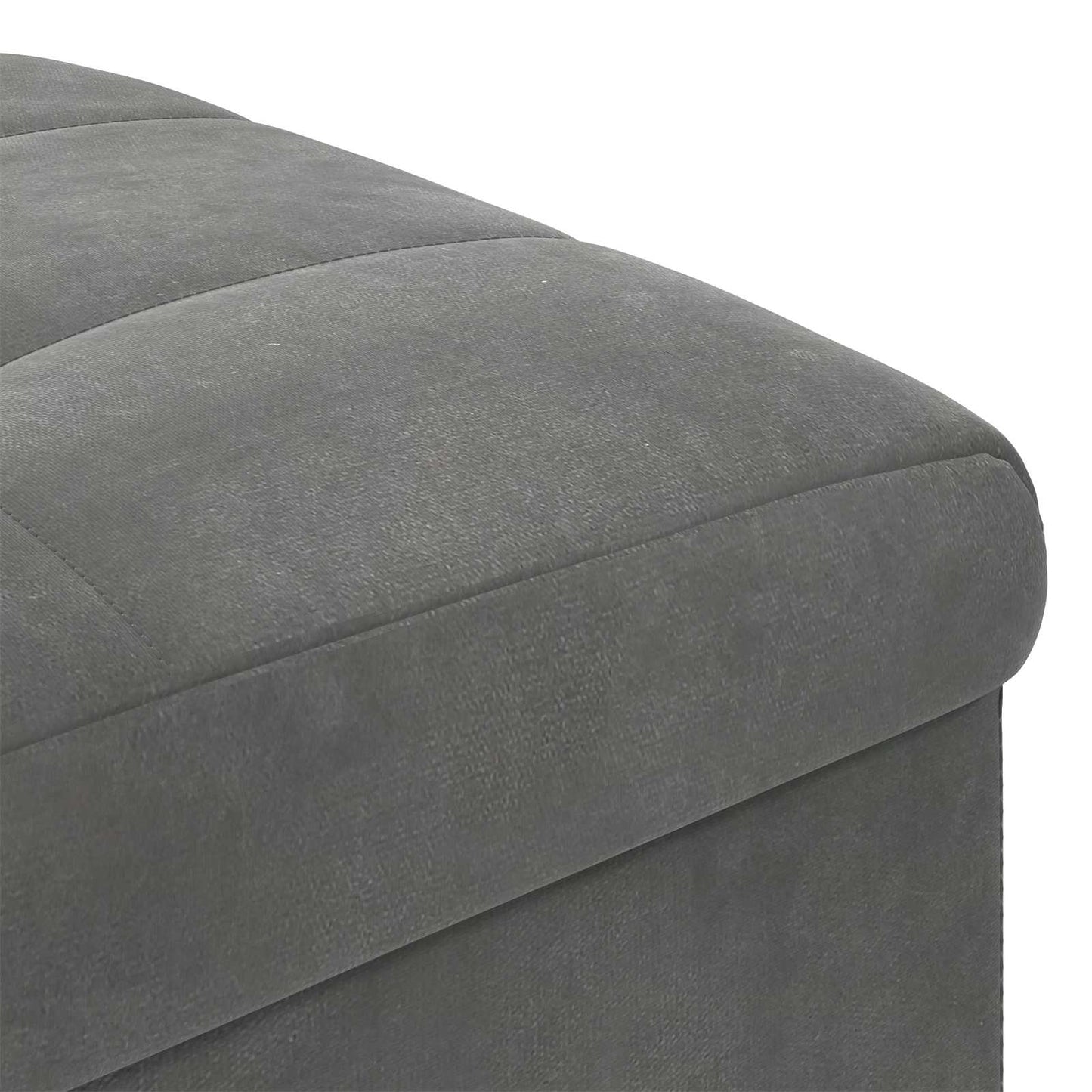 Ottoman mit Stauraum Dunkelgrau 40 x 40 x 45 cm Samt