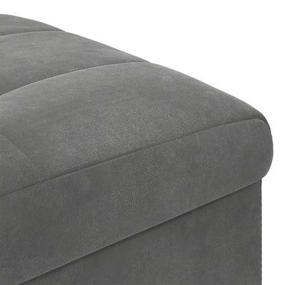 Ottoman mit Stauraum Dunkelgrau 40 x 40 x 45 cm Samt