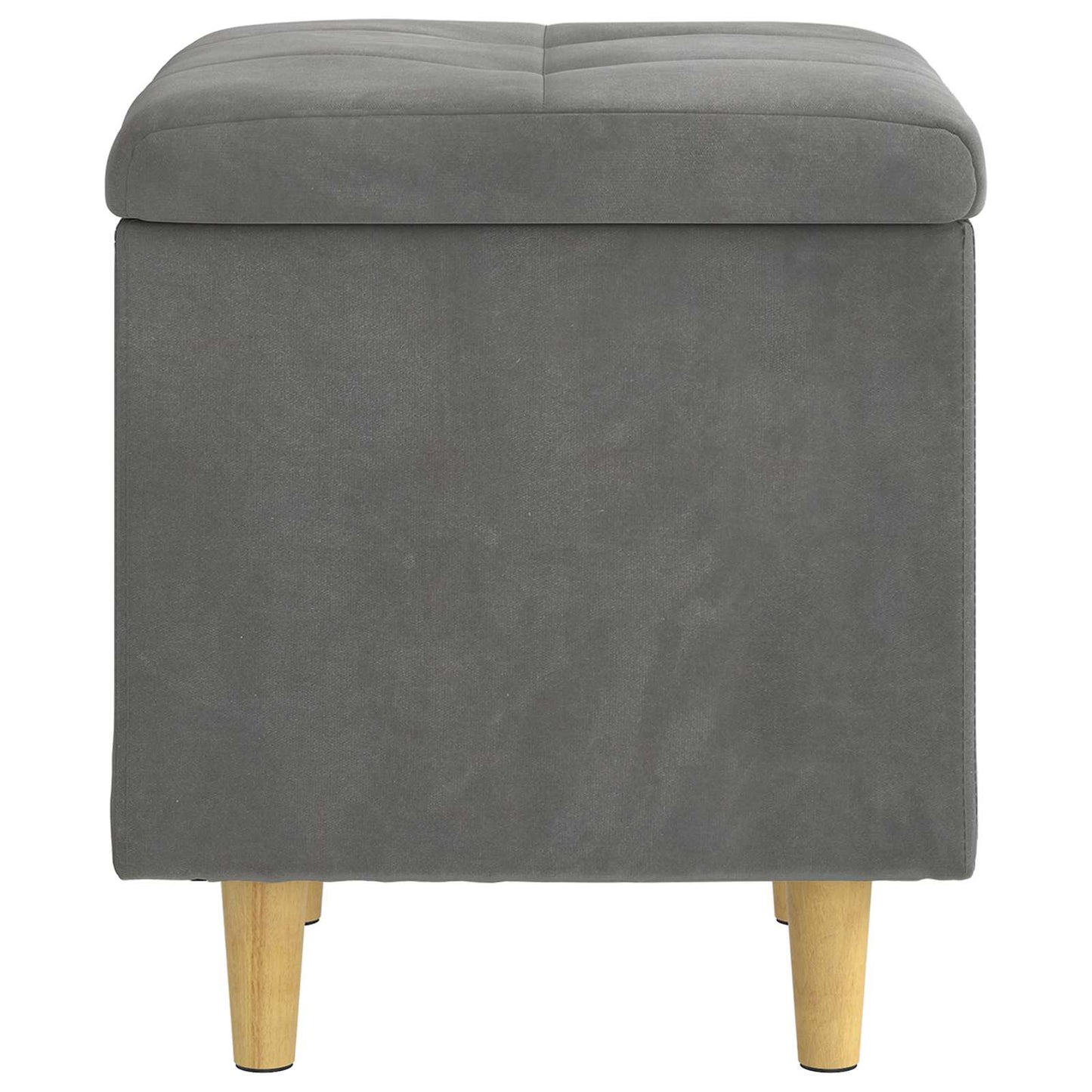 Ottoman mit Stauraum Dunkelgrau 40 x 40 x 45 cm Samt