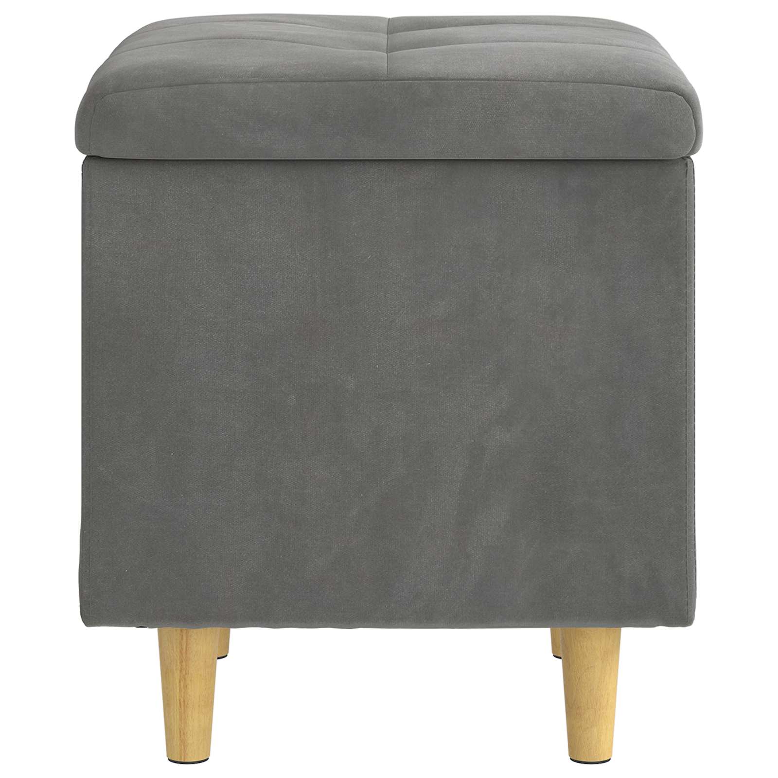 Ottoman mit Stauraum Dunkelgrau 40 x 40 x 45 cm Samt