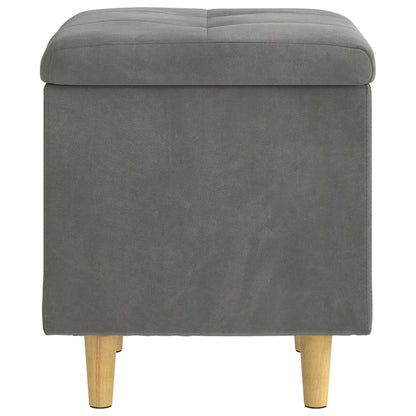 Ottoman mit Stauraum Dunkelgrau 40 x 40 x 45 cm Samt