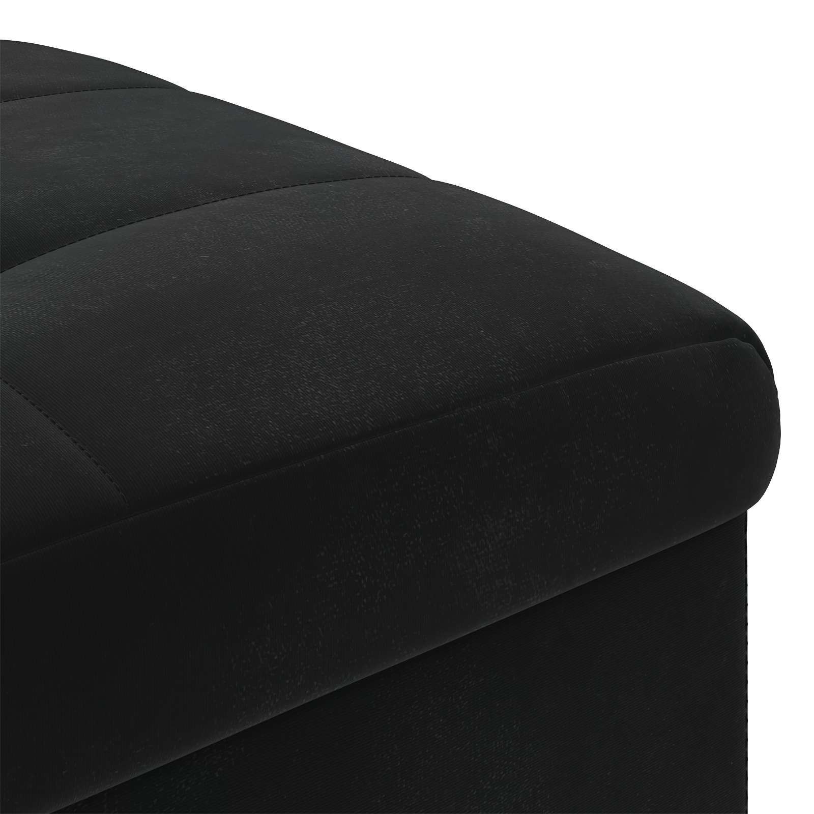 Ottoman mit Stauraum Schwarz 40 x 40 x 45 cm Samt