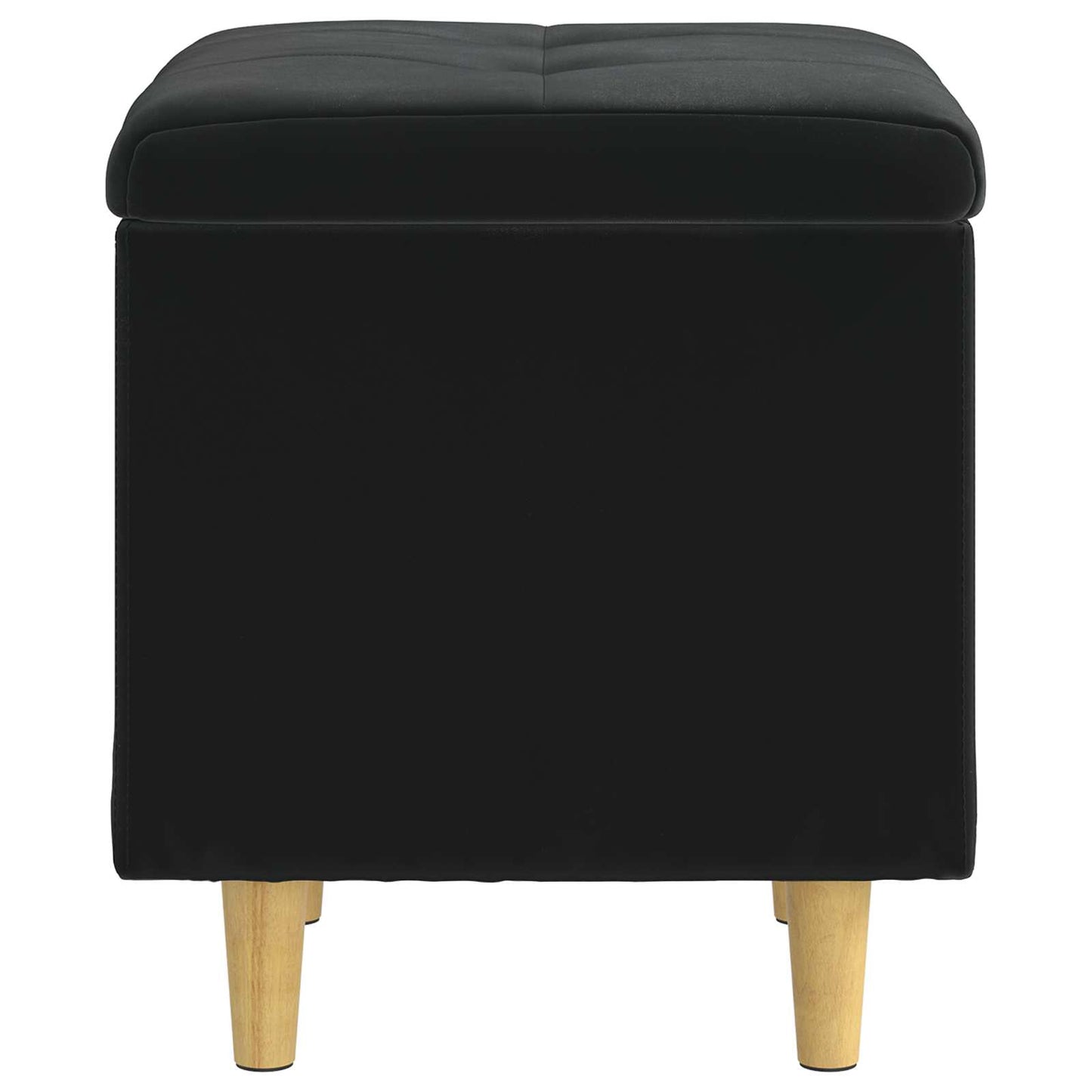 Ottoman mit Stauraum Schwarz 40 x 40 x 45 cm Samt