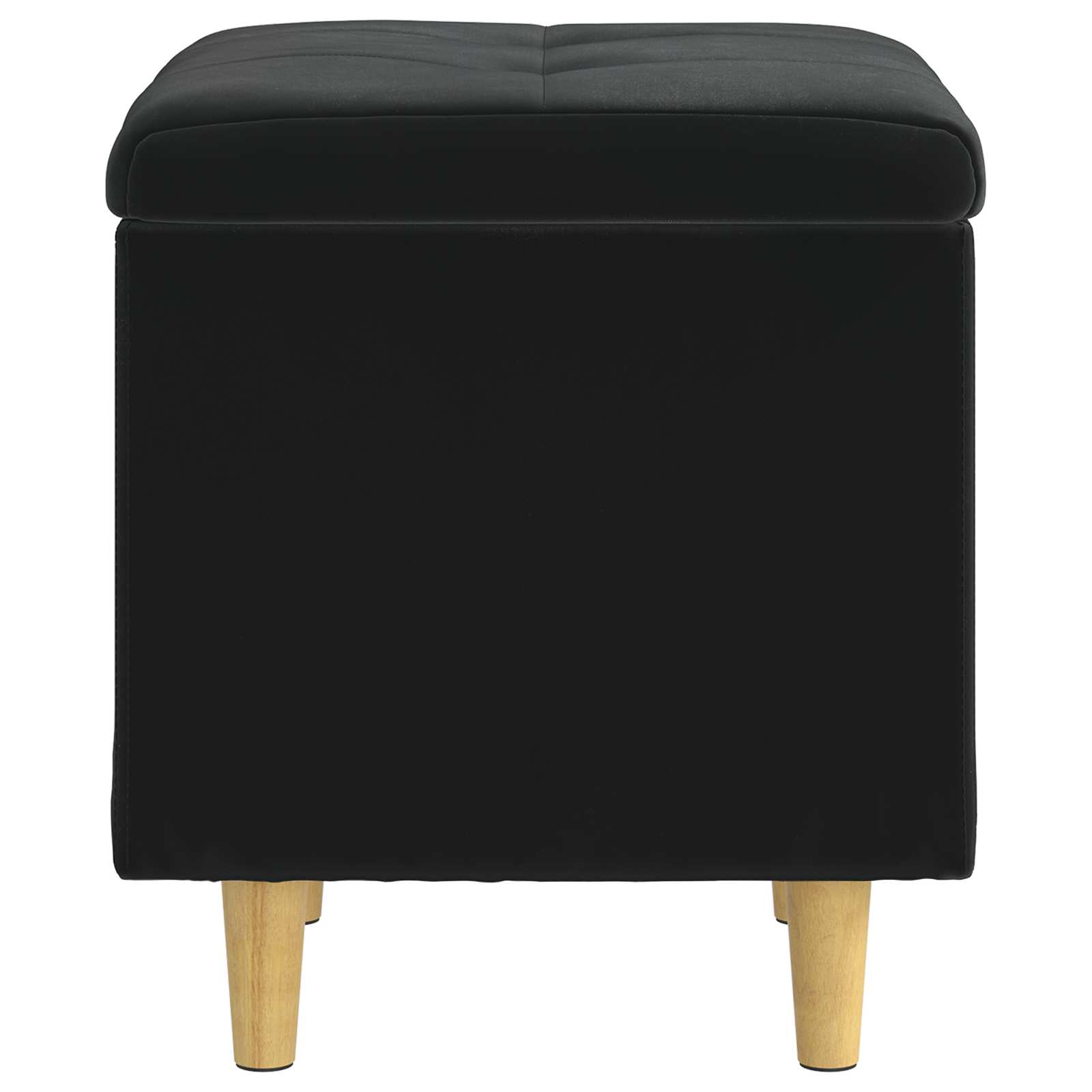 Ottoman mit Stauraum Schwarz 40 x 40 x 45 cm Samt