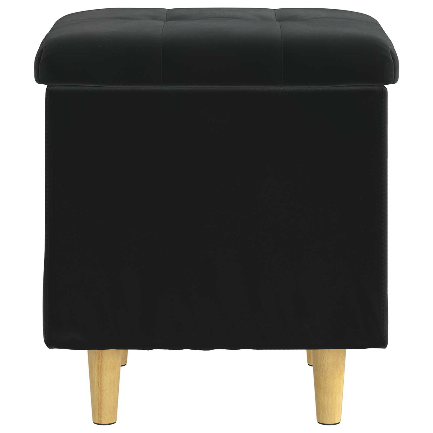 Ottoman mit Stauraum Schwarz 40 x 40 x 45 cm Samt