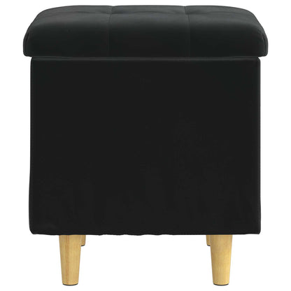 Ottoman mit Stauraum Schwarz 40 x 40 x 45 cm Samt
