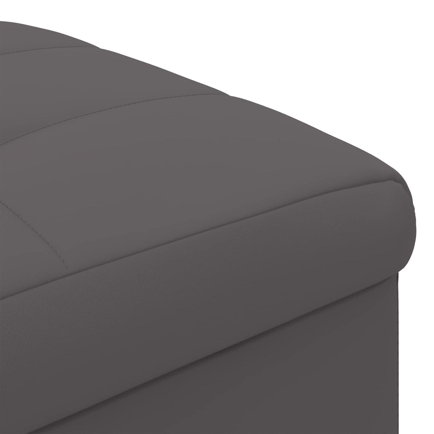 Ottoman mit Stauraum Grau 40 x 40 x 45 cm Kunstleder