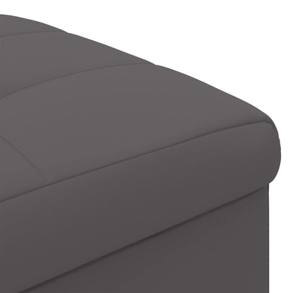 Ottoman mit Stauraum Grau 40 x 40 x 45 cm Kunstleder