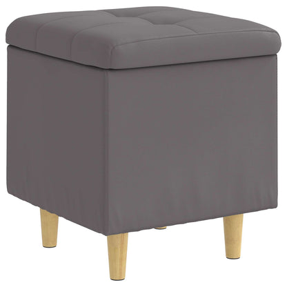 Ottoman mit Stauraum Grau 40 x 40 x 45 cm Kunstleder