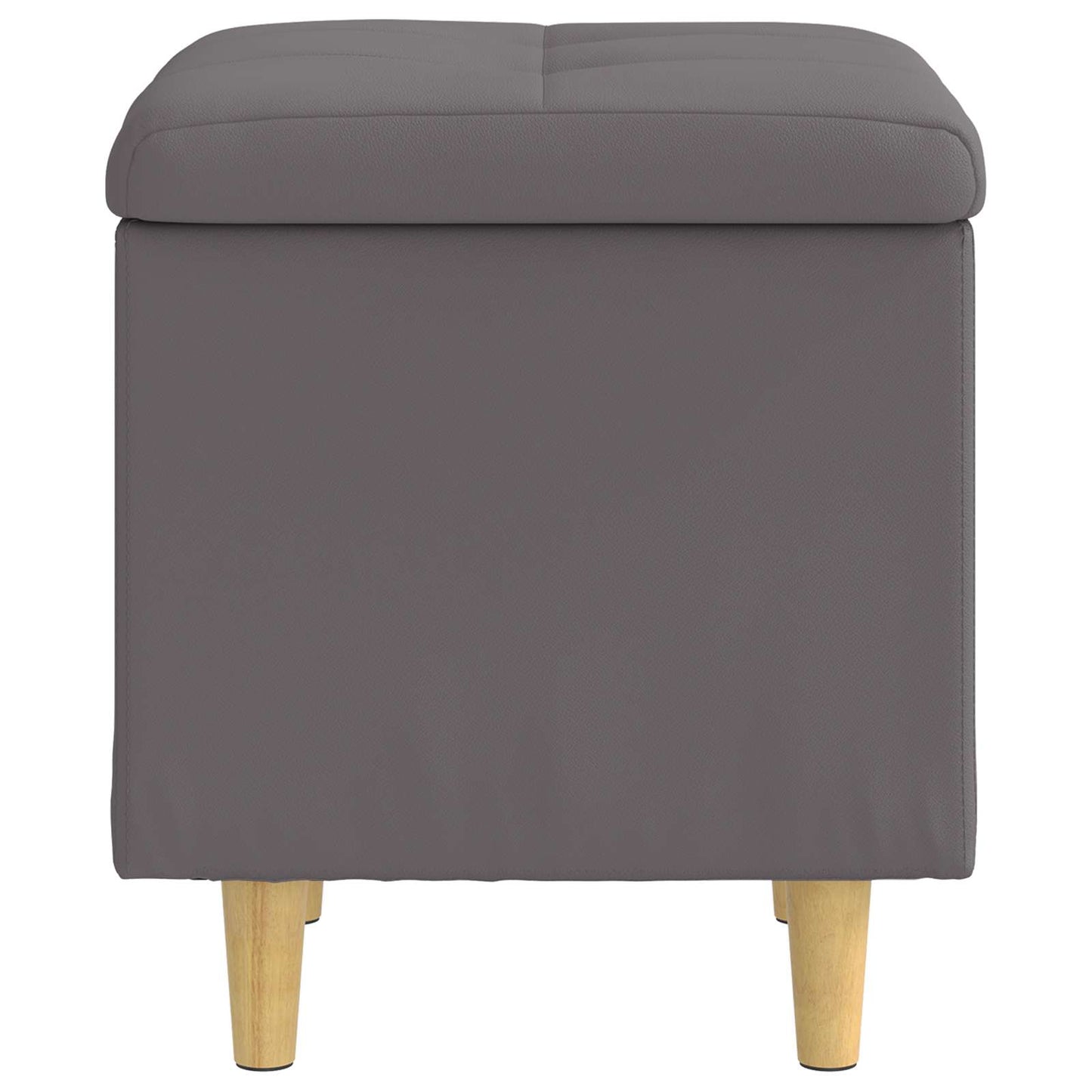 Ottoman mit Stauraum Grau 40 x 40 x 45 cm Kunstleder