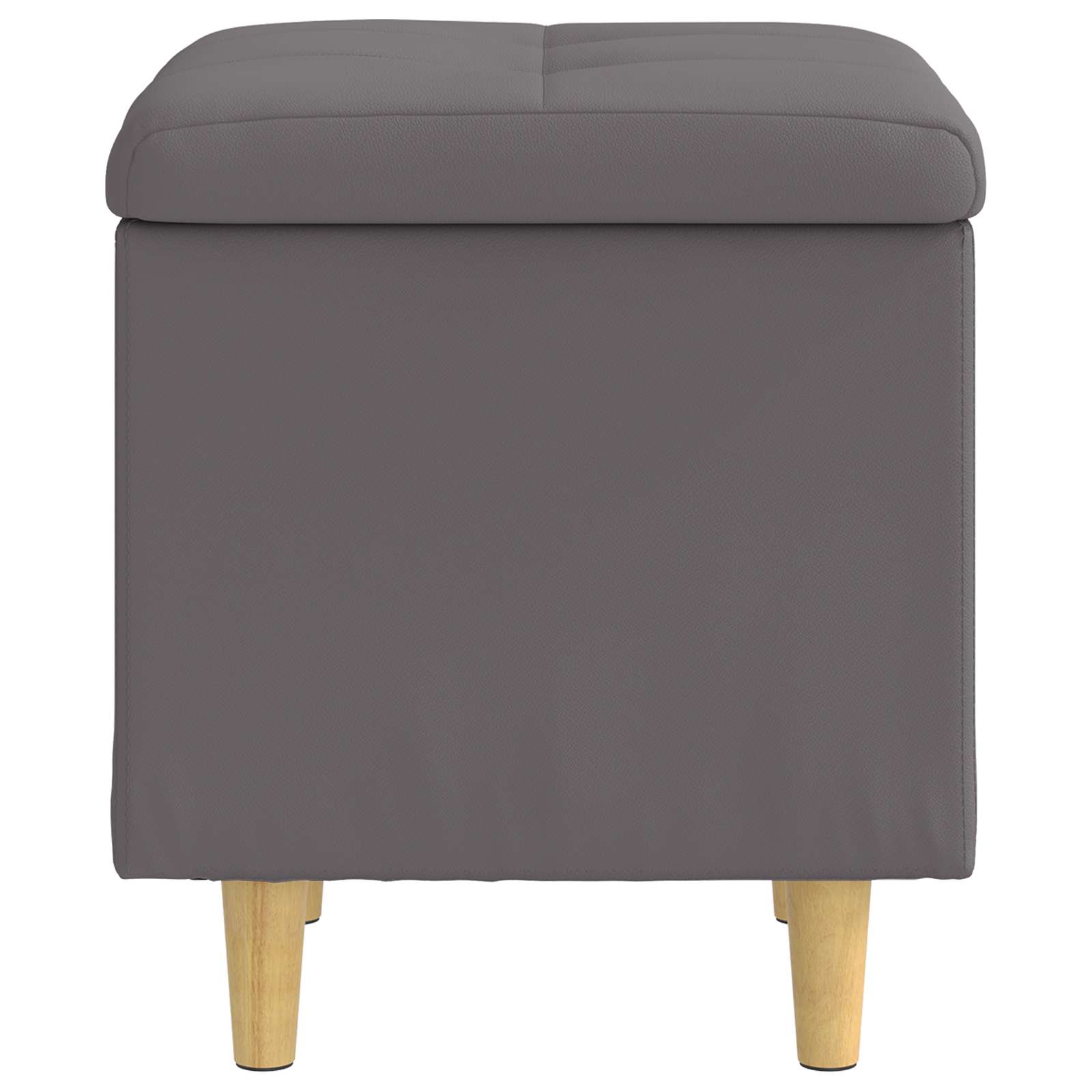 Ottoman mit Stauraum Grau 40 x 40 x 45 cm Kunstleder