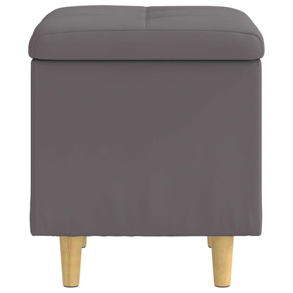 Ottoman mit Stauraum Grau 40 x 40 x 45 cm Kunstleder