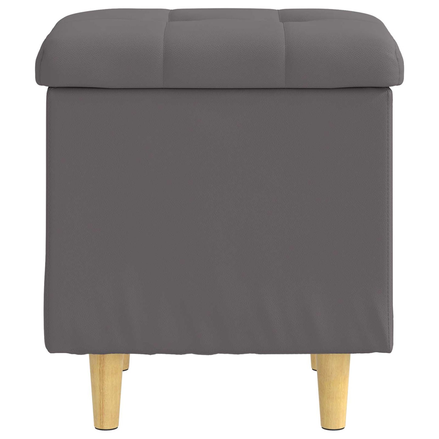 Ottoman mit Stauraum Grau 40 x 40 x 45 cm Kunstleder