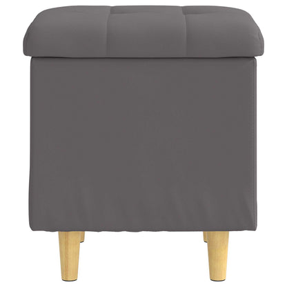 Ottoman mit Stauraum Grau 40 x 40 x 45 cm Kunstleder