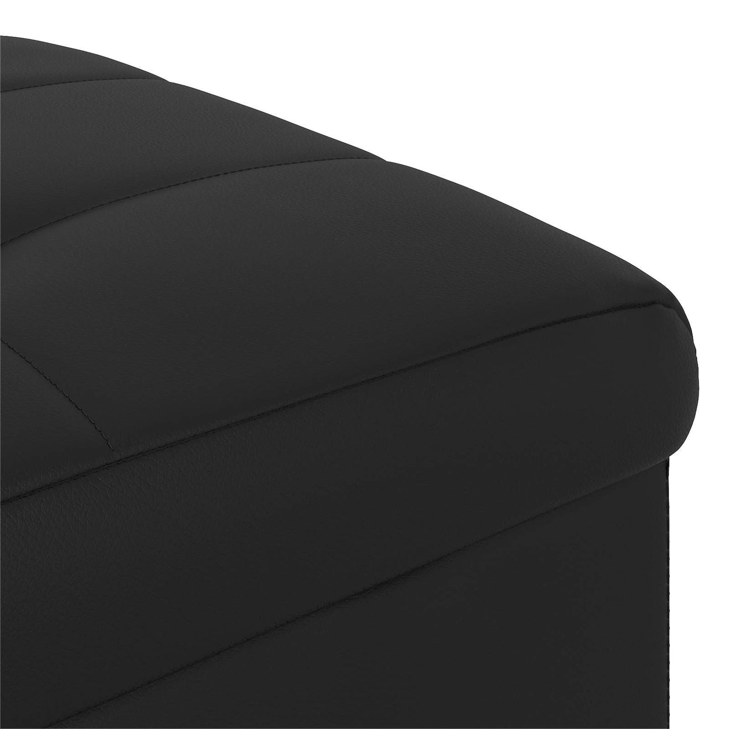 Ottoman mit Stauraum Schwarz 40 x 40 x 45 cm Kunstleder