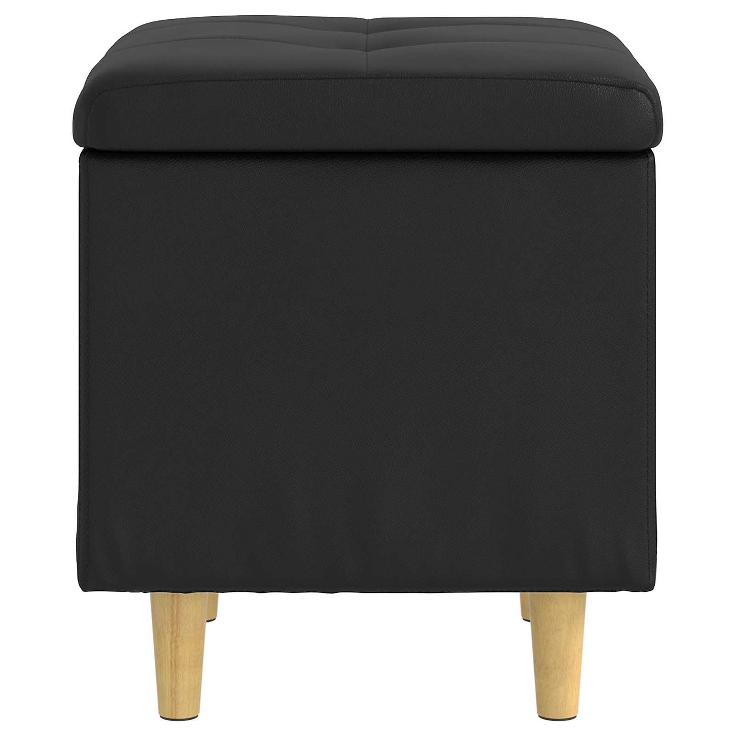 Ottoman mit Stauraum Schwarz 40 x 40 x 45 cm Kunstleder