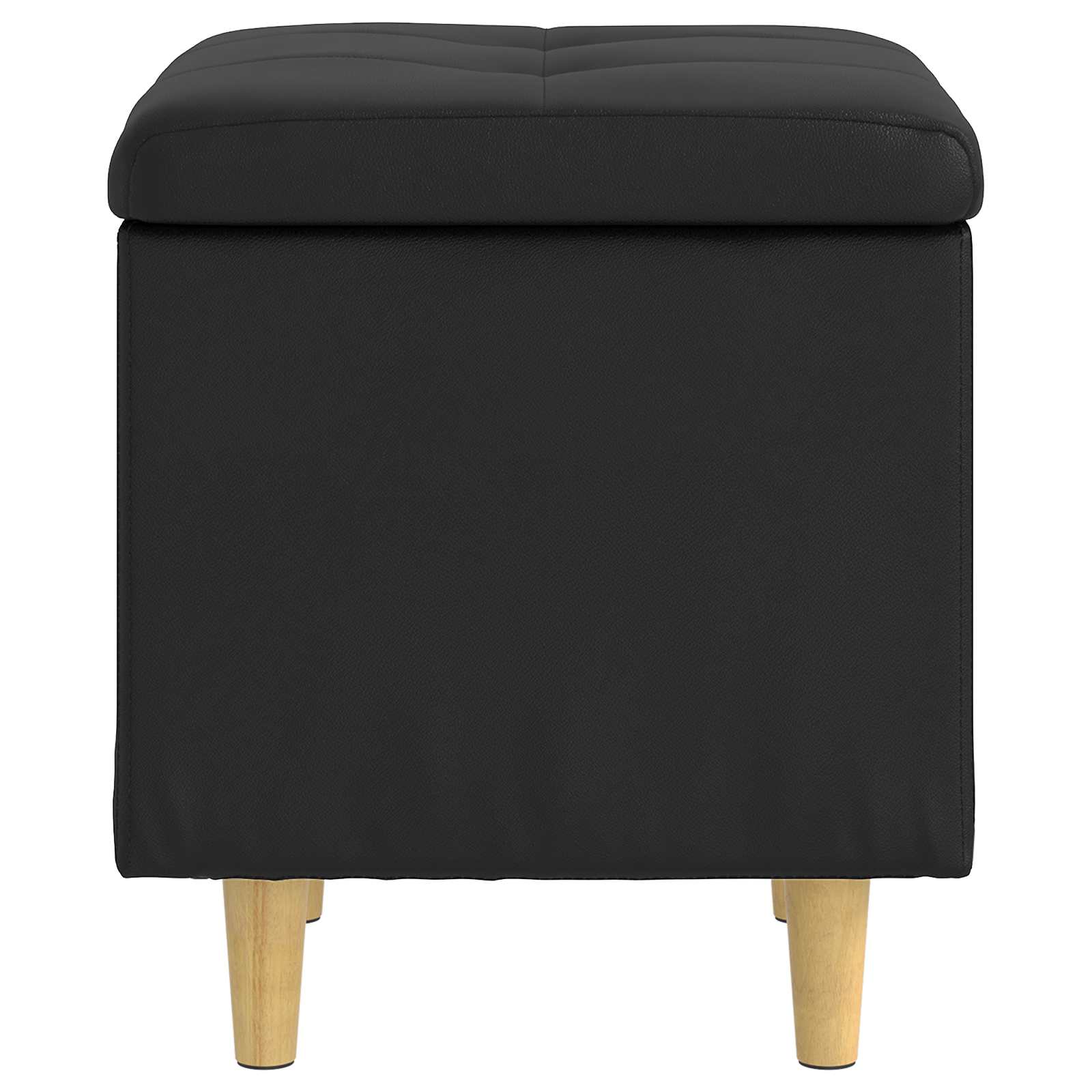 Ottoman mit Stauraum Schwarz 40 x 40 x 45 cm Kunstleder