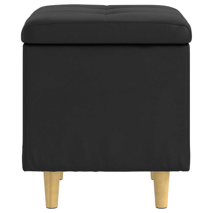 Ottoman mit Stauraum Schwarz 40 x 40 x 45 cm Kunstleder