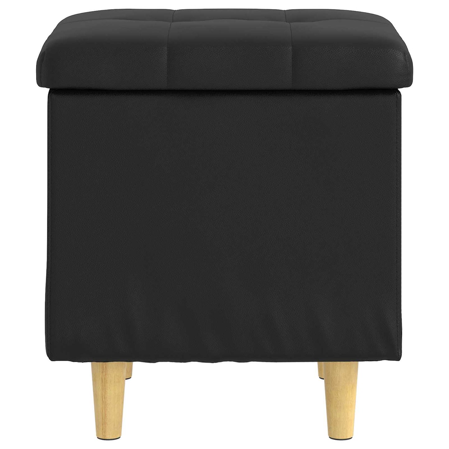 Ottoman mit Stauraum Schwarz 40 x 40 x 45 cm Kunstleder