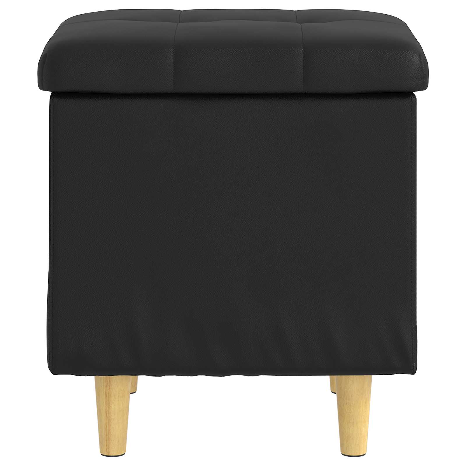 Ottoman mit Stauraum Schwarz 40 x 40 x 45 cm Kunstleder