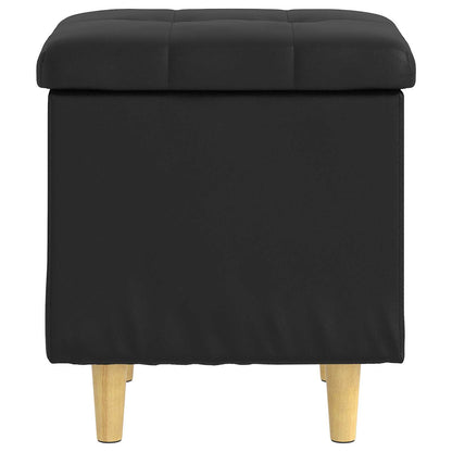 Ottoman mit Stauraum Schwarz 40 x 40 x 45 cm Kunstleder