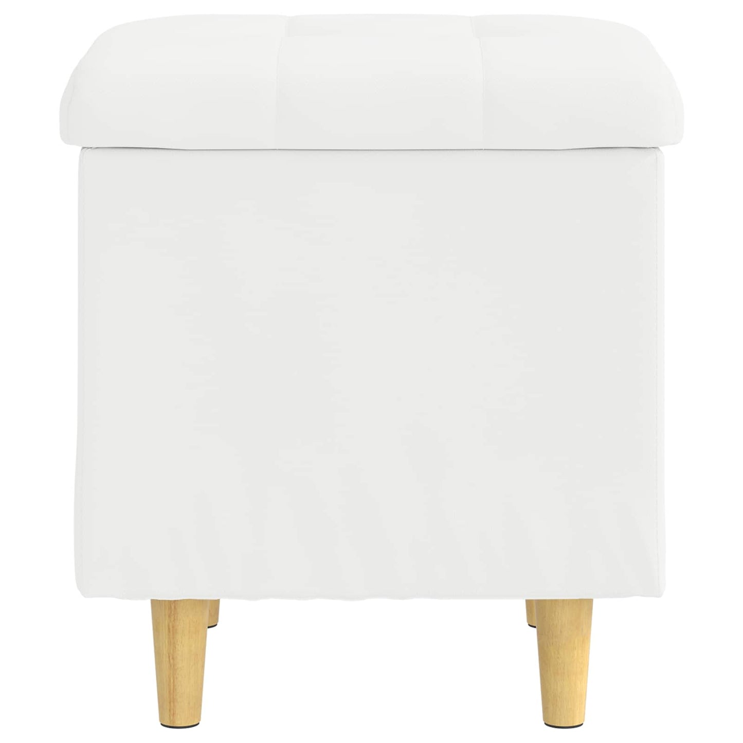 Ottoman mit Stauraum Weiß 40 x 40 x 45 cm Kunstleder